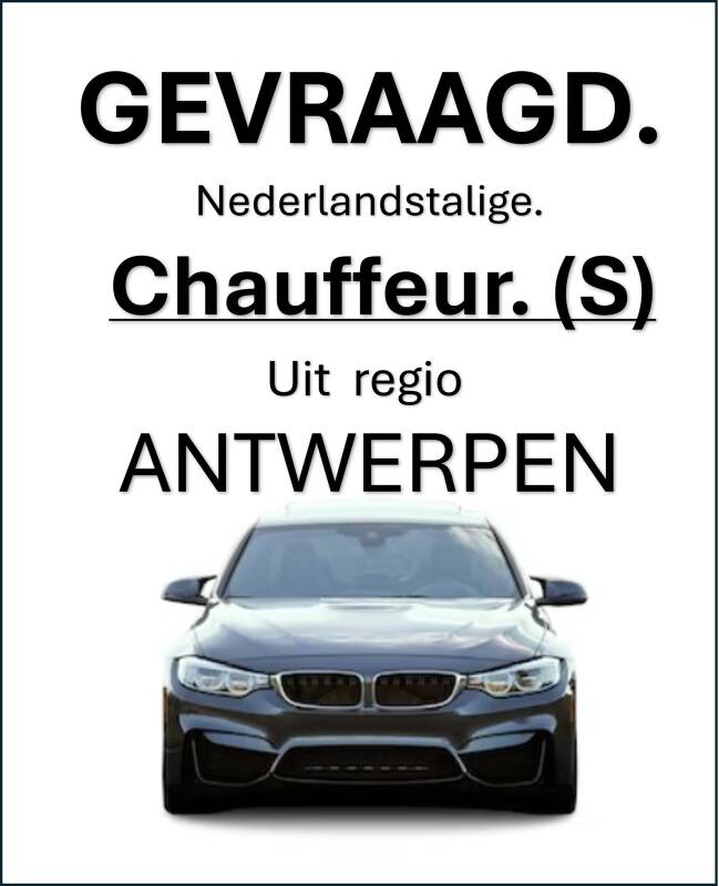 Jobs - chauffeur gevraagd (Foto)
